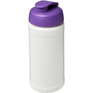 Baseline® Plus 500 ml Sportflasche mit Klappdeckel – weiss / lila