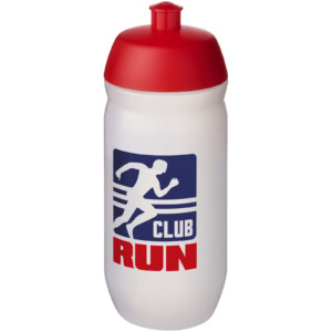 HydroFlex™ Clear 500 ml Squeezy Sportflasche - rot - Logo 1