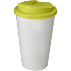Americano® 350 ml Isolierbecher mit auslaufsicherem Schraubverschluss – weiss / limone