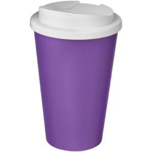 Americano® 350 ml Isolierbecher mit auslaufsicherem Schraubverschluss – lila / weiss
