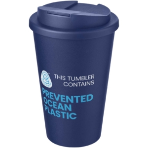 Americano® POP 350 ml isolierter Trinkbecher mit auslaufsicherem Deckel - blau - Logo 1