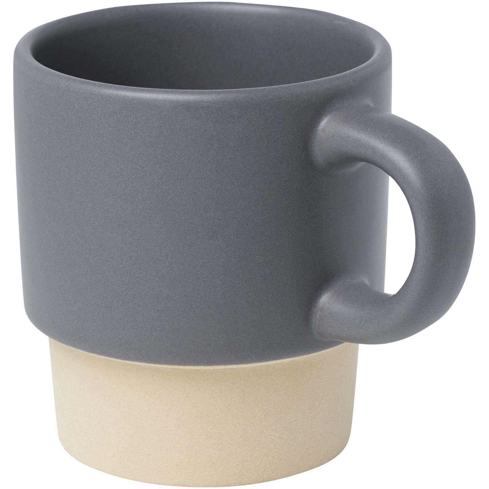 Olympia 130 ml stapelbarer Expresso Becher mit Tonboden - grau - Hauptfoto