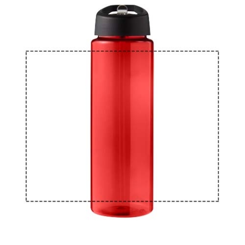H2O Active® Eco Vibe 850 ml Sportflasche mit Ausgussdeckel - rot / schwarz – Bild 6