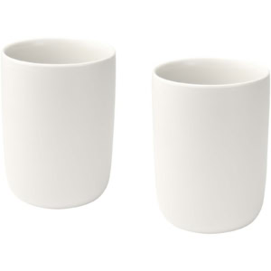 Male 350 ml Keramiktassen – 2er-Set, matt – weiss