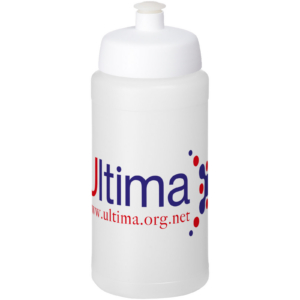 Baseline® Plus 500 ml Flasche mit Sportdeckel - transparent - Logo 1