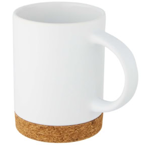 Neiva 425 ml Keramiktasse mit Korkboden – weiss