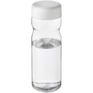 H2O Active® Eco Base 650 ml Sportflasche mit Drehdeckel – transparent / weiss