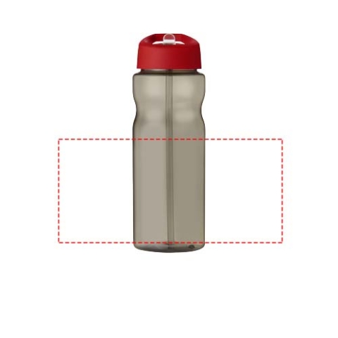 H2O Active® Eco Base 650 ml Sportflasche mit Ausgussdeckel - kohle / rot – Bild 5