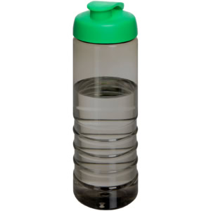 H2O Active® Eco Treble 750 ml Sportflasche mit Stülpdeckel – kohle / grün