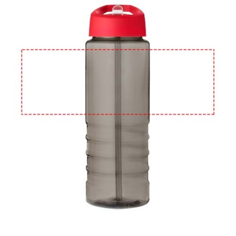 H2O Active® Eco Treble 750 ml Sportflasche mit Stülpdeckel - kohle / rot – Bild 6