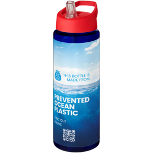 H2O Active® Eco Vibe 850 ml Sportflasche mit Ausgussdeckel - blau - Logo 1