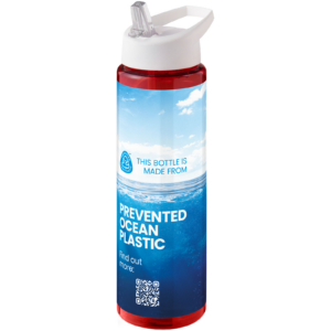 H2O Active® Eco Vibe 850 ml Sportflasche mit Ausgussdeckel - rot - Logo 1
