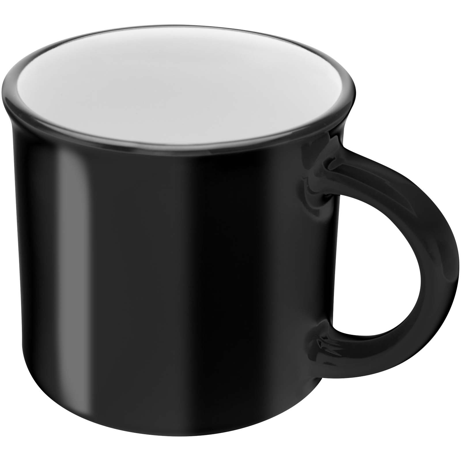 Bari Keramiktasse 240 ml mit glänzender Oberfläche - schwarz - Hauptfoto