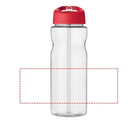 H2O Active® Base 650 ml Sportflasche mit Ausgussdeckel - transparent / rot – Bild 6