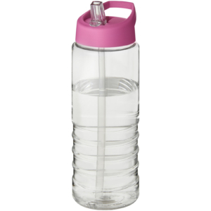 H2O Active® Treble 750 ml Sportflasche mit Ausgussdeckel – transparent / rosa