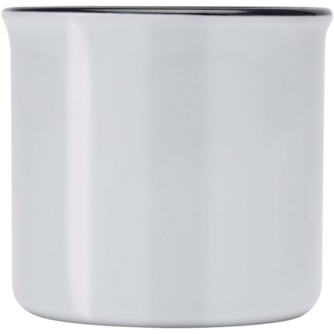 Bari Keramiktasse 240 ml mit glänzender Oberfläche - weiss - Vorderseite