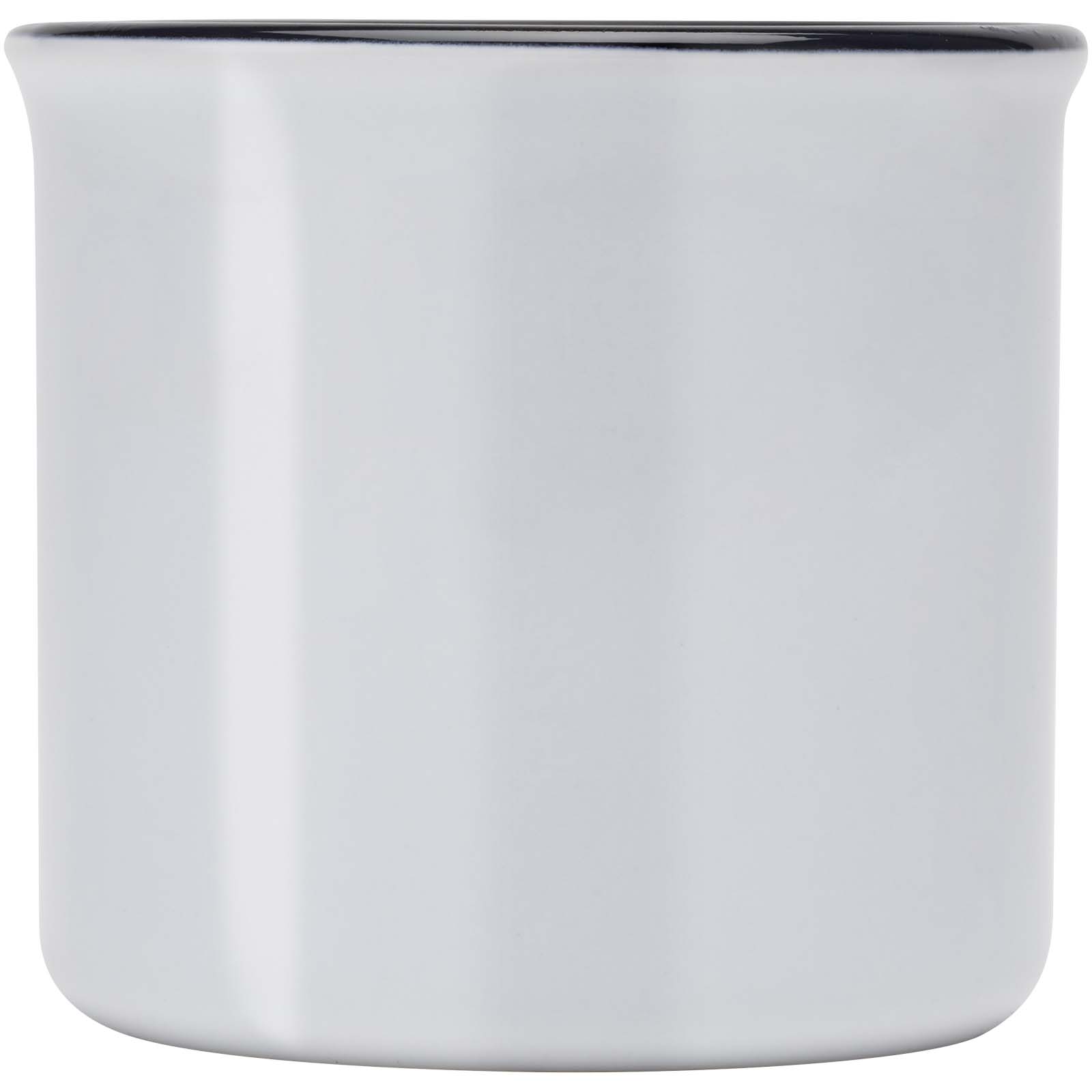 Bari Keramiktasse 240 ml mit glänzender Oberfläche - weiss - Vorderseite