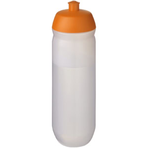 HydroFlex™ Clear 750 ml Squeezy Sportflasche – orange / klar mattiert