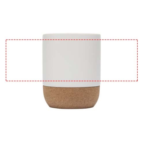 Bari 300 ml Sublimation Keramiktasse mit Korkdetails - weiss – Bild 5