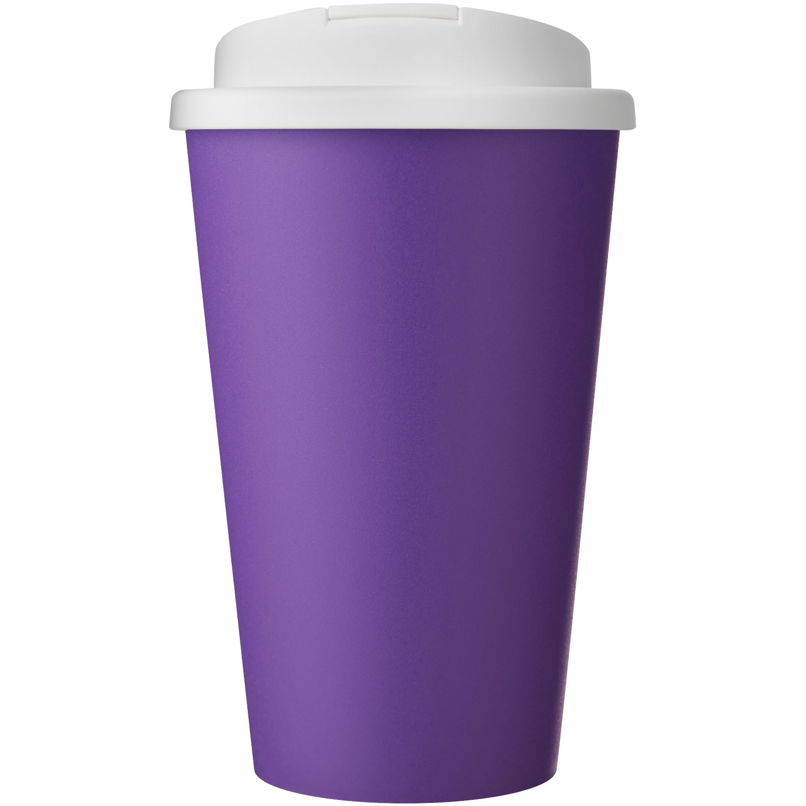 Americano® Eco 350 ml recycelter Becher mit auslaufsicherem Deckel - lila - Vorderseite