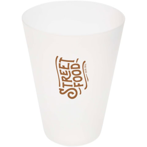Glastonbury 300 ml Becher aus Kunststoff - klar mattiert - Logo 1