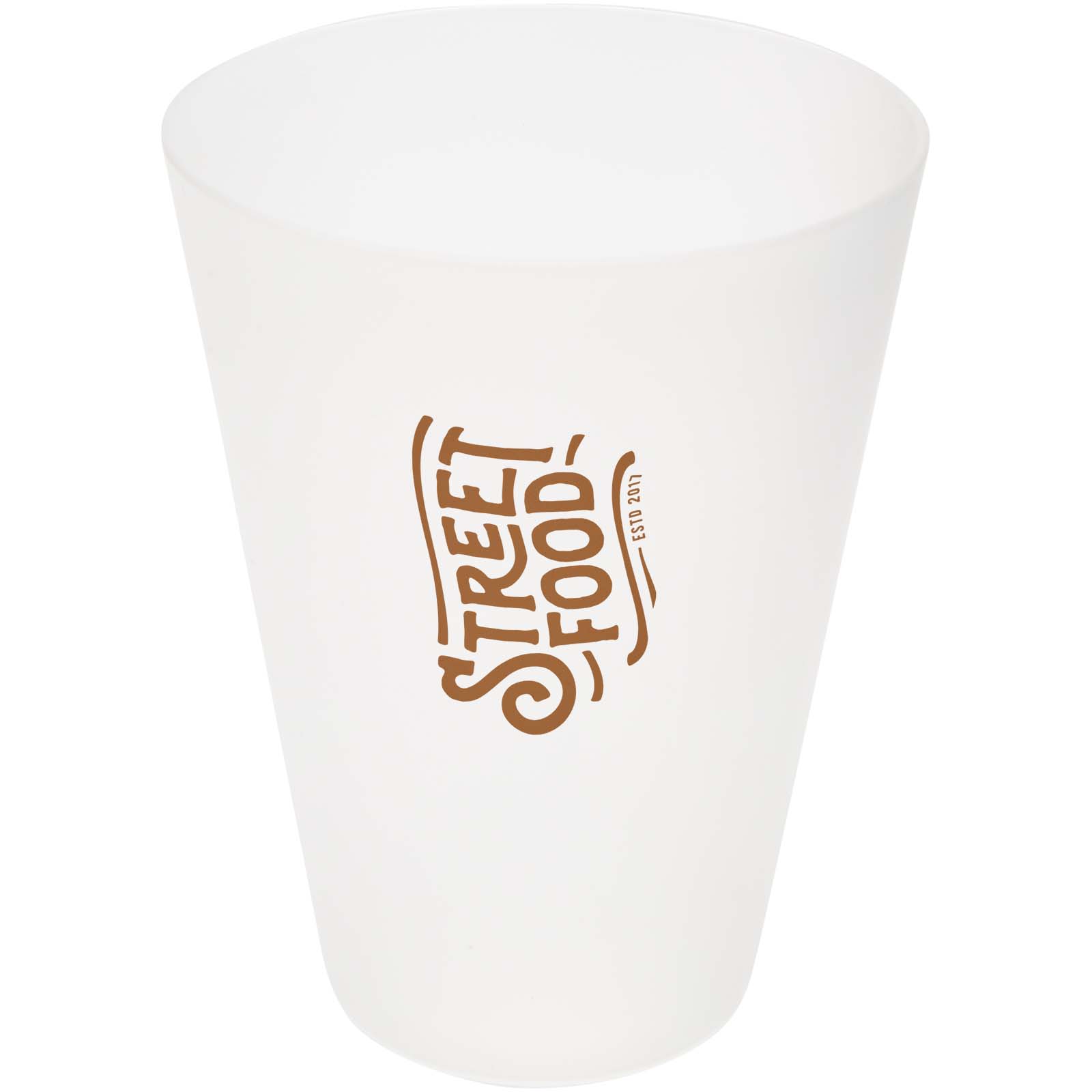 Glastonbury 300 ml Becher aus Kunststoff - klar mattiert - Logo 1