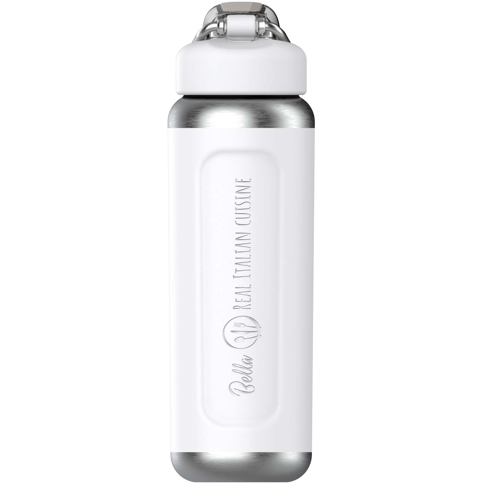 Stanley Classic Wellspring 710 ml isolierte Flasche aus recyceltem Edelstahl - weiss - Logo 1
