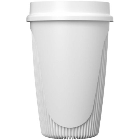 Alto POP 350 ml Becher mit 360°-Deckel - weiss - Vorderseite
