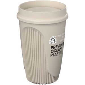 Alto POP 350 ml Becher mit 360°-Deckel - sandstone - Logo 1