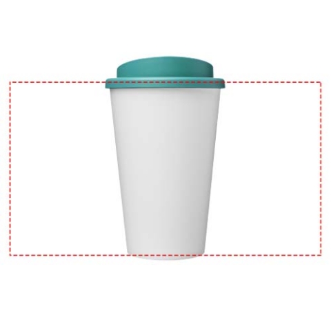 Americano® Eco 350 ml recycelter Becher - weiss / aquablau – Bild 8