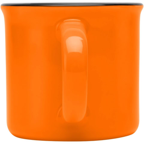 Bari Keramiktasse 240 ml mit glänzender Oberfläche - orange - Rückseite