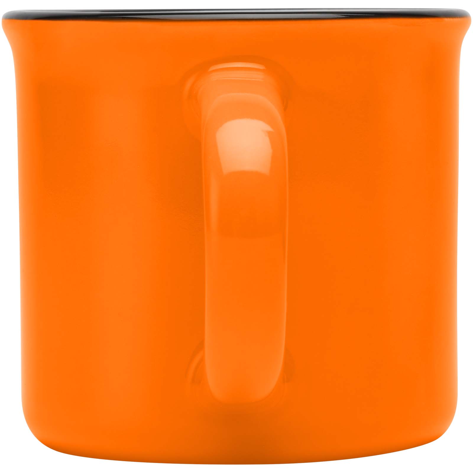 Bari Keramiktasse 240 ml mit glänzender Oberfläche - orange - Rückseite