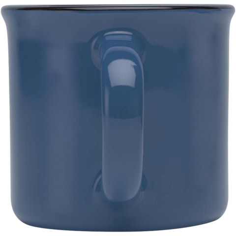 Bari Keramiktasse 240 ml mit glänzender Oberfläche - Ozeanblau - Rückseite