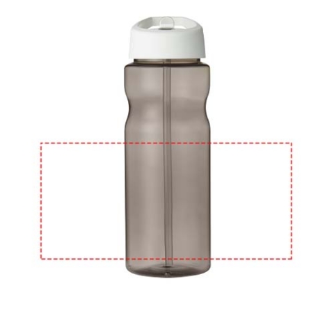 H2O Active® Base 650 ml Sportflasche mit Ausgussdeckel - kohle / weiss – Bild 6