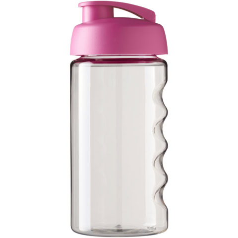 H2O Active® Bop 500 ml Sportflasche mit Klappdeckel - transparent - Vorderseite