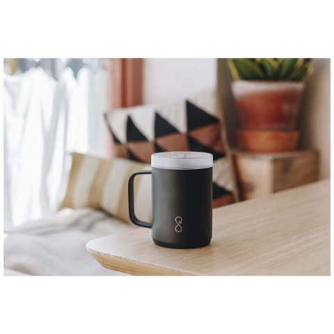 Ocean Bottle 350 ml vakuumisolierter Reisebecher - obsidian-schwarz - Stimmung 1