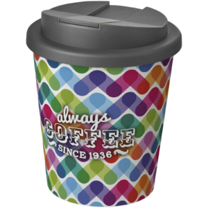 Brite-Americano® Espresso 250 ml Isolierbecher mit auslaufsicherem Schraubverschluss – weiss / grau