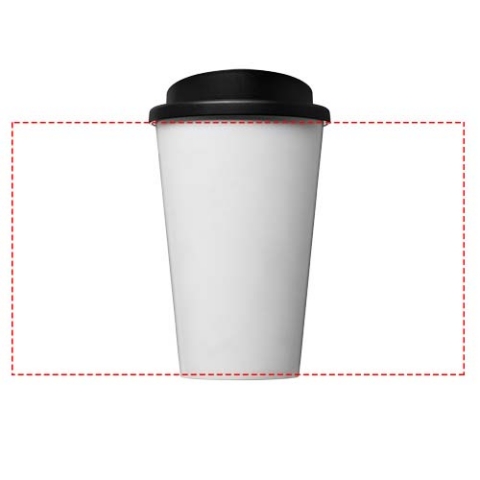 Brite-Americano® Recycled 350 ml Isolierbecher - weiss / schwarz – Bild 4