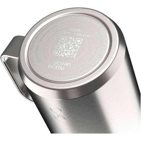 Ocean Bottle 350 ml vakuumisolierter Reisebecher - edelstahl grau - Detail 1