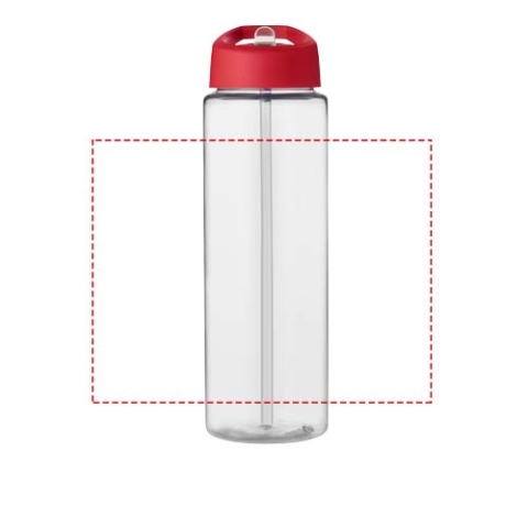 H2O Active® Vibe 850 ml Sportflasche mit Ausgussdeckel - transparent / rot – Bild 6