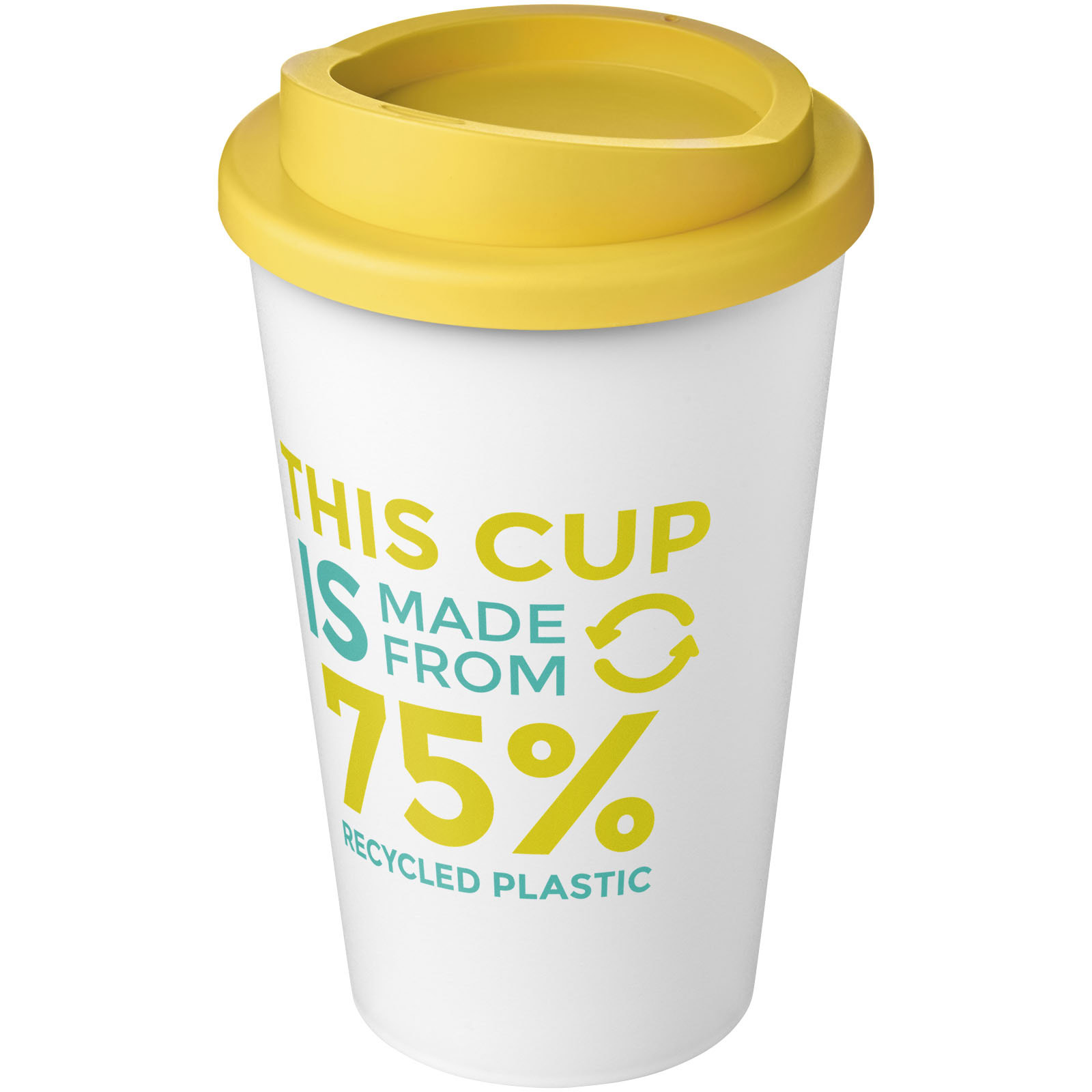 Americano® Eco 350 ml recycelter Becher - weiss - Logo 1