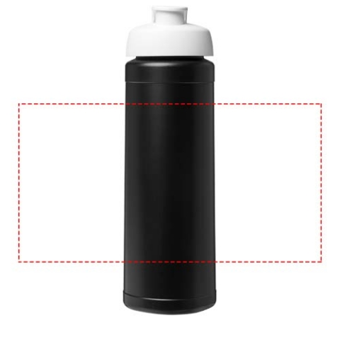 Baseline® Plus 750 ml Flasche mit Klappdeckel - schwarz / weiss – Bild 5