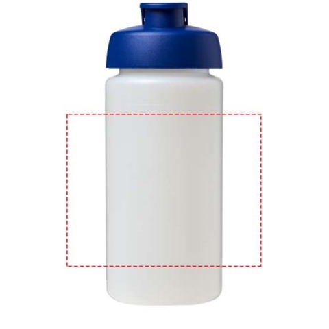 Baseline® Plus grip 500 ml Sportflasche mit Klappdeckel - transparent / blau – Bild 4