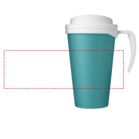 Americano® Grande 350 ml Isolierbecher mit auslaufsicherem Schraubverschluss - aquablau / weiss – Bild 8