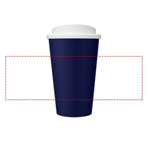 Americano® Eco 350 ml recycelter Becher - blau / weiss – Bild 5