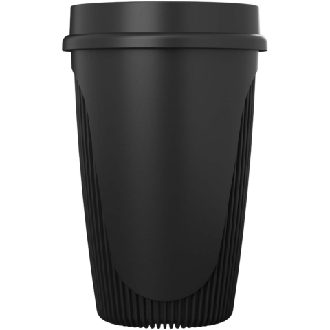 Alto POP 350 ml Becher mit 360°-Deckel - schwarz - Vorderseite