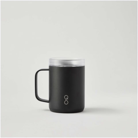 Ocean Bottle 350 ml vakuumisolierter Reisebecher - obsidian-schwarz - Vorderseite