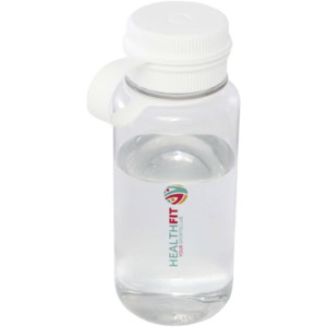 Ryder 900 ml RCS-zertifizierte RPET-Sportflasche mit Multifunktionsdeckel - weiss - Logo 1