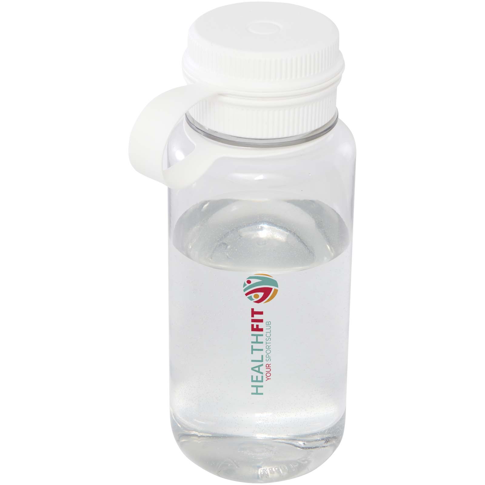 Ryder 900 ml RCS-zertifizierte RPET-Sportflasche mit Multifunktionsdeckel - weiss - Logo 1