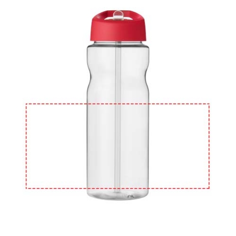 H2O Active® Base 650 ml Sportflasche mit Ausgussdeckel - transparent / rot – Bild 5